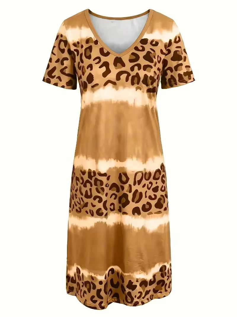 Icone™ LeopardDress: Damen Leopard Print Kleid