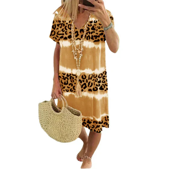 Icone™ LeopardDress: Damen Leopard Print Kleid