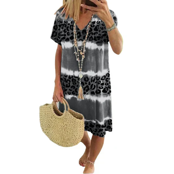 Icone™ LeopardDress: Damen Leopard Print Kleid