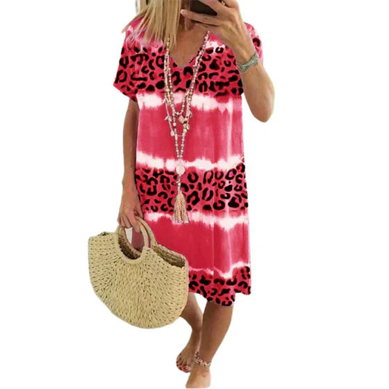 Icone™ LeopardDress: Damen Leopard Print Kleid