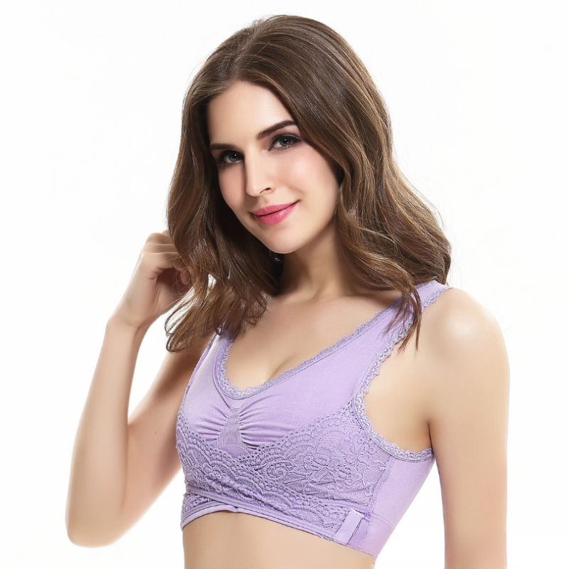 Icone™ LaceBra: Draht Frei Vorderseite Kreuz Spitze Lift BH