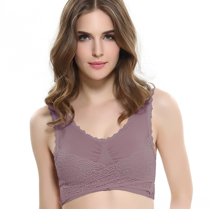 Icone™ LaceBra: Draht Frei Vorderseite Kreuz Spitze Lift BH