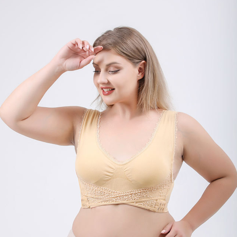 Icone™ LaceBra: Draht Frei Vorderseite Kreuz Spitze Lift BH