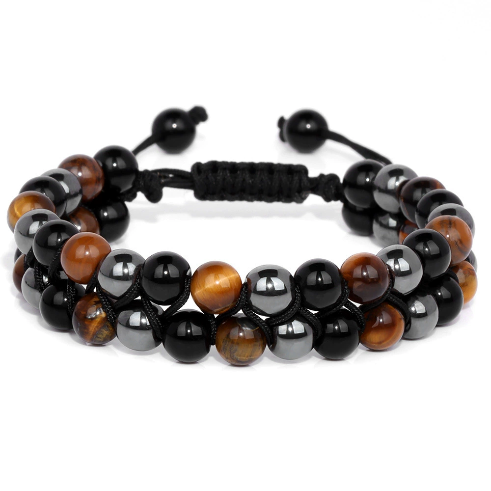 Jewelance™  ProtectionBracelet 1+1 GRATIS: Doppellagig Tigerauge Schutz Armband
