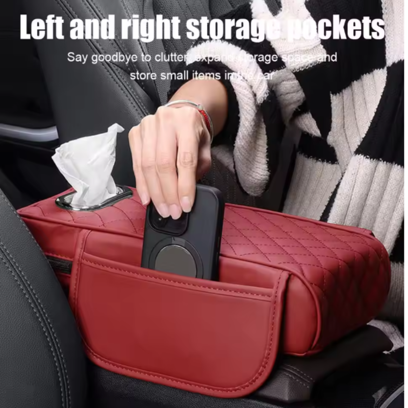 ArmrestCover: Universal Auto Armlehne Abdeckung Unterstützung Mit Ablage Taschen