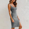 Icone™ DenimDress: Denim-Kleid Mit Schlitz Und Verstellbaren Trägern