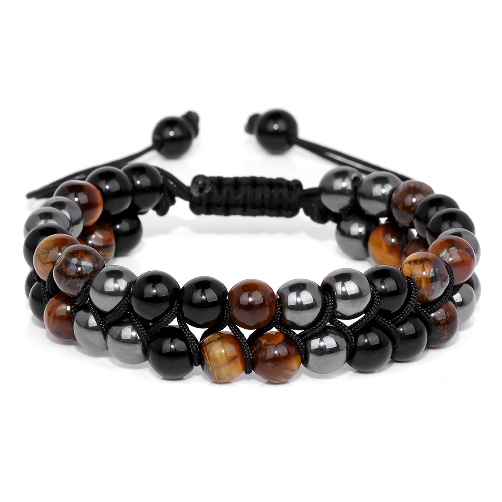 Jewelance™  ProtectionBracelet 1+1 GRATIS: Doppellagig Tigerauge Schutz Armband