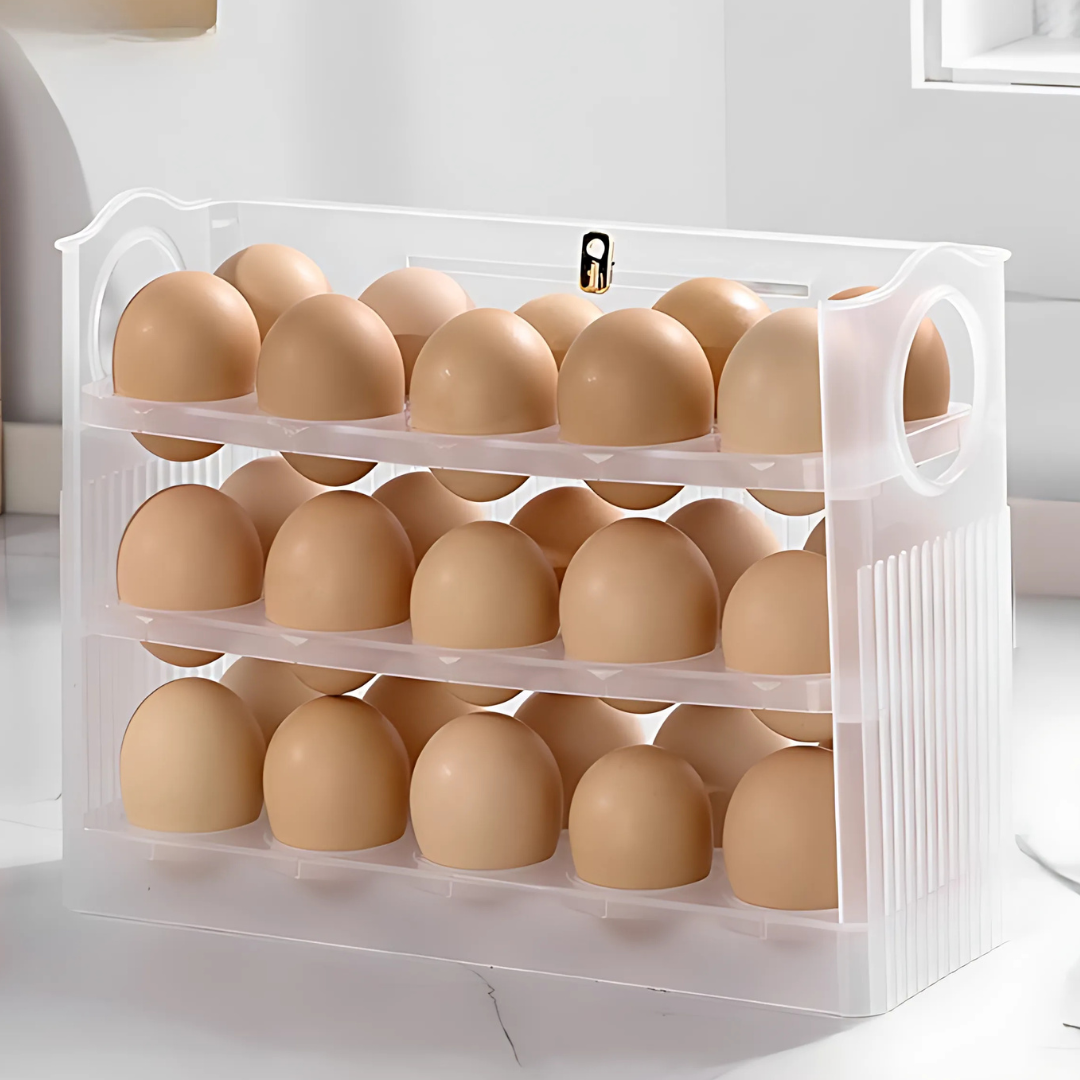 EggBox - Drei-Schicht-Selbst-Rückprall-Eieraufbewahrungsbox