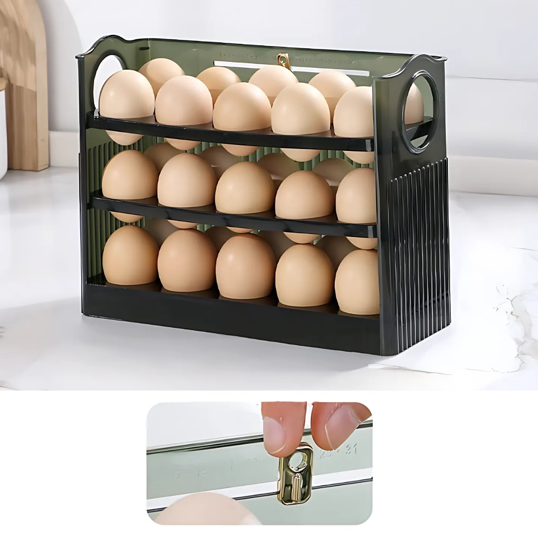 EggBox - Drei-Schicht-Selbst-Rückprall-Eieraufbewahrungsbox