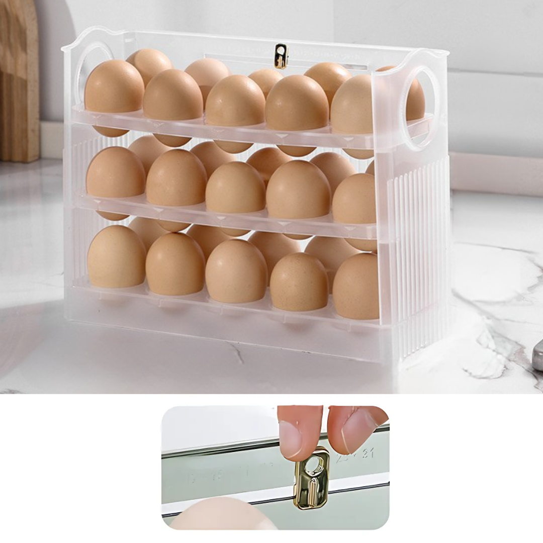 EggBox - Drei-Schicht-Selbst-Rückprall-Eieraufbewahrungsbox