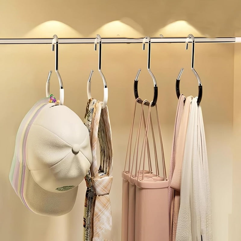 GlideHold® ClosetRing 10+10 GRATIS: Offener Ring Platzsparer Schrank Kleiderbügel