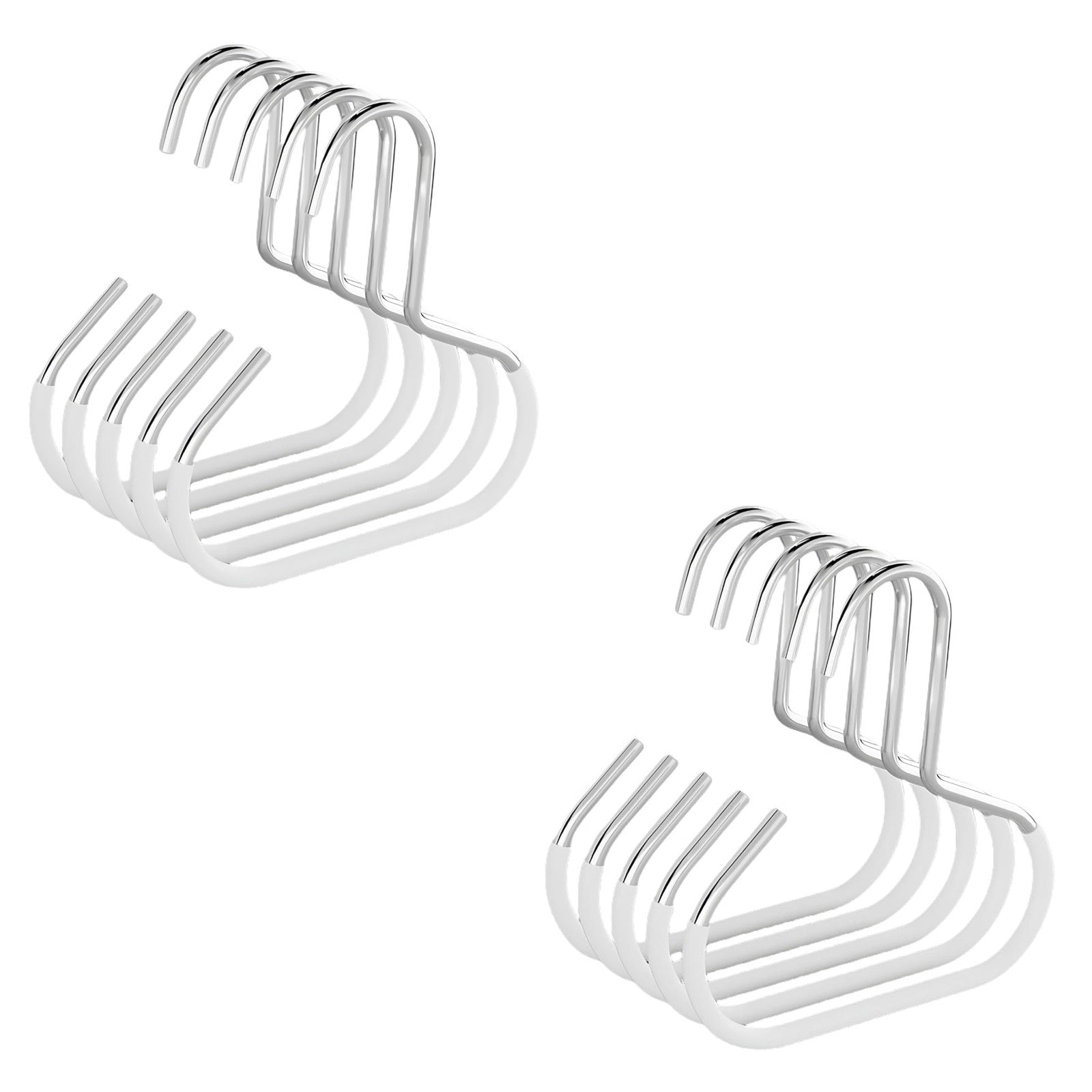 GlideHold® ClosetRing 10+10 GRATIS: Offener Ring Platzsparer Schrank Kleiderbügel