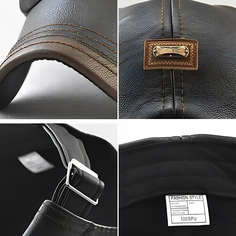 Icone™ EliteHat - Hochwertig Trendy Leder-Baskenmütze