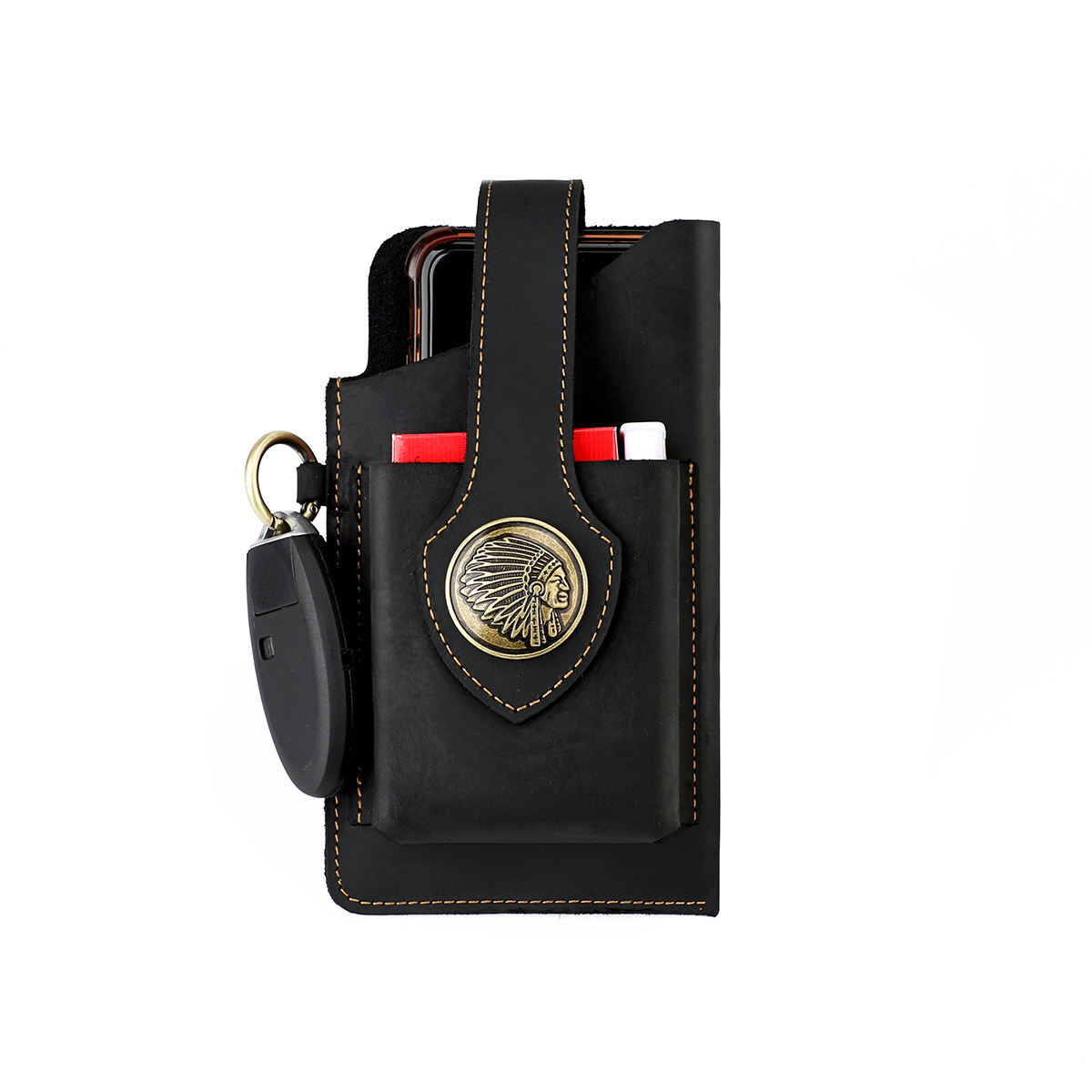 Icone™ BeltPouch: Mehrzweck-GürtelBeutel Aus Leder Im Vintage-Stil