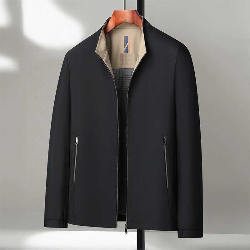 Icone™ CasualJacket: Stehkragen Lässig Reißverschluss Jacke Für Herren
