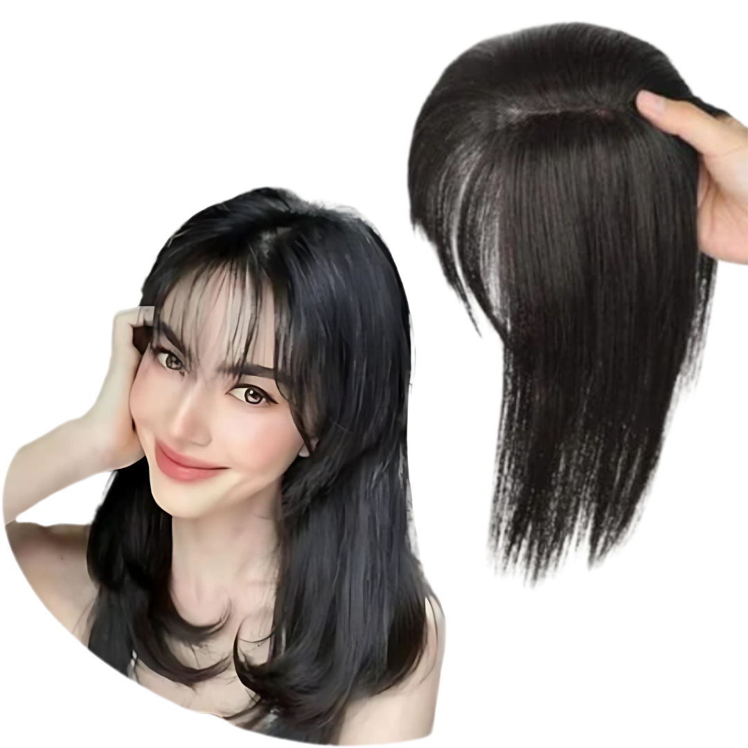 Rose® WigBangs 1+1 GRATIS: Nahtlose Perücke Mit Natürlich Aussehendem Pony Haarverlängerungen
