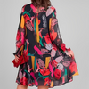 Icone™ FlowerDress: Langärmliges, Locker Sitzendes Blumenmuster Kleid