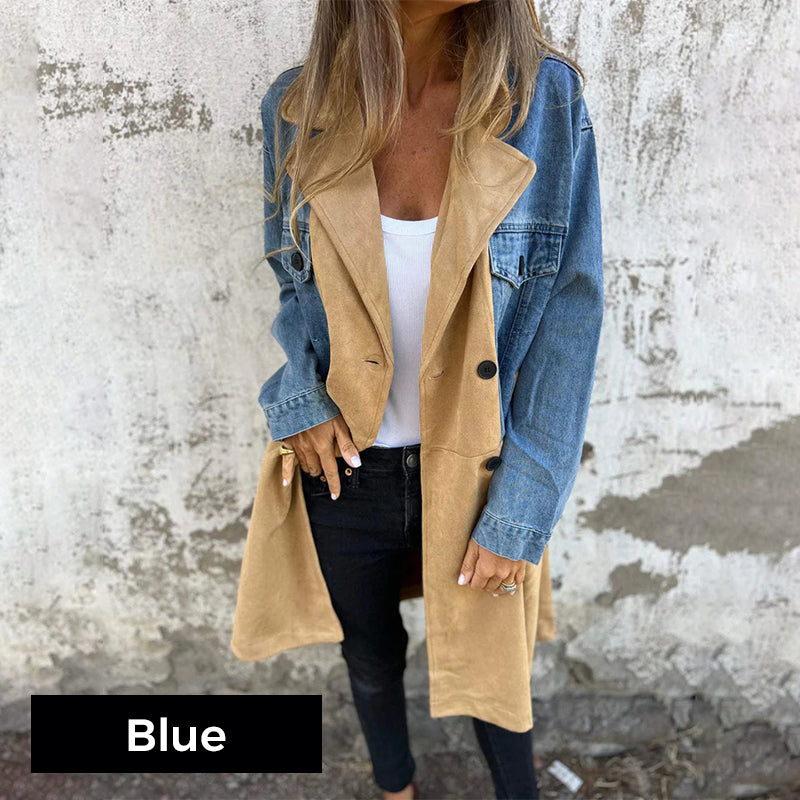Icone™ LongCoat: Mittellanger Trenchcoat Mit Stilvollem Kragen Und Taschen