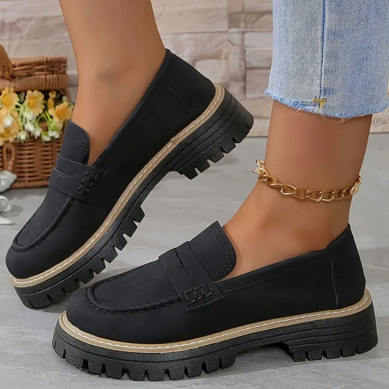Happy™ WomenShoes: Dicke Sohle Loafers Für Frauen