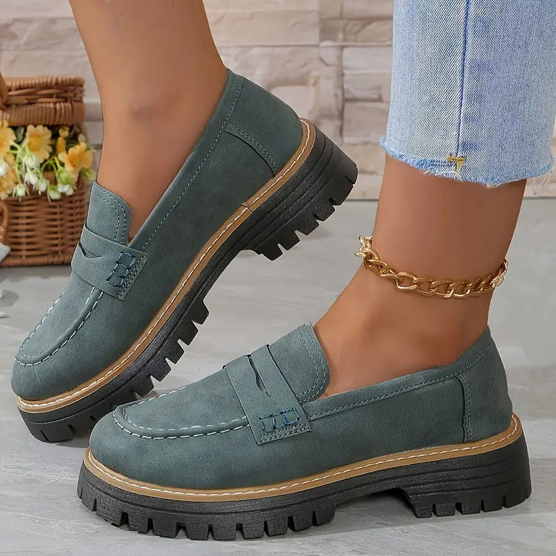 Happy™ WomenShoes: Dicke Sohle Loafers Für Frauen