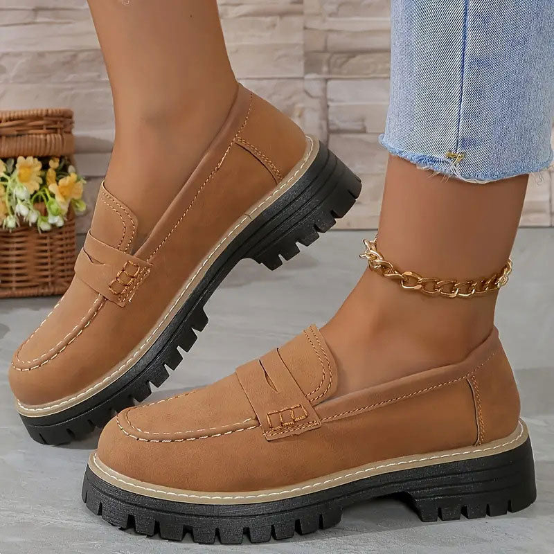 Happy™ WomenShoes: Dicke Sohle Loafers Für Frauen