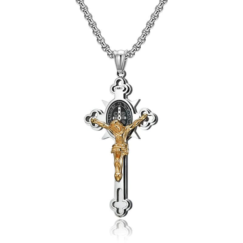 Jewelance™ CrossProtection 1+1 GRATIS: Spiritueller Schutz Kreuz-Anhänger Halskette Mit Geschenkbox