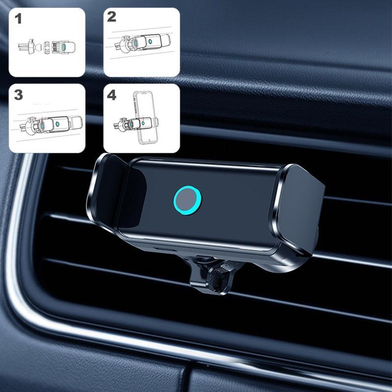 Holder360° PhoneClamp: Automatische Klemmen-Armaturenbrett- Und Lüftungsdüsen-Handyhalterung