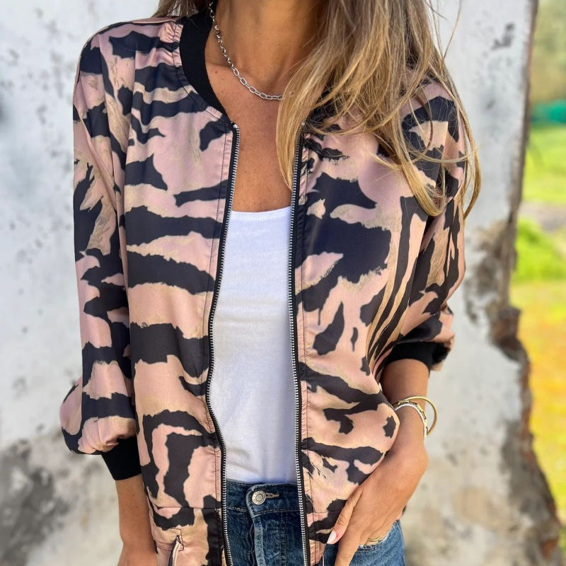 Icone™ ZebraJacket: Elegante, Stilvolle Zebramuster Jacke