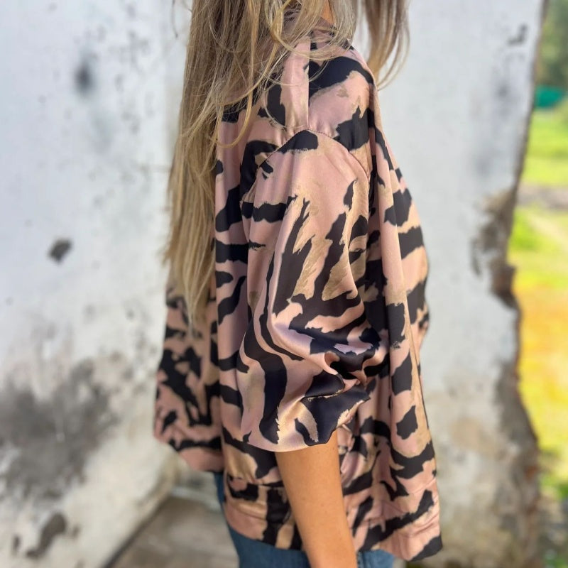 Icone™ ZebraJacket: Elegante, Stilvolle Zebramuster Jacke