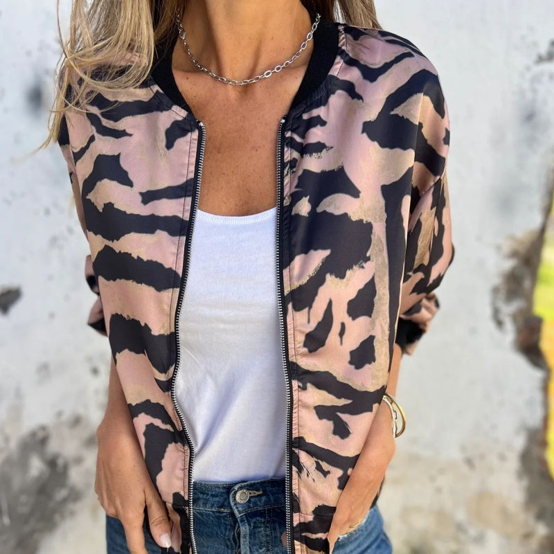 Icone™ ZebraJacket: Elegante, Stilvolle Zebramuster Jacke