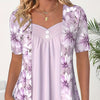 Icone™ FloralTop: Damen Lockere Und Bequeme Stilvolle Blumentop