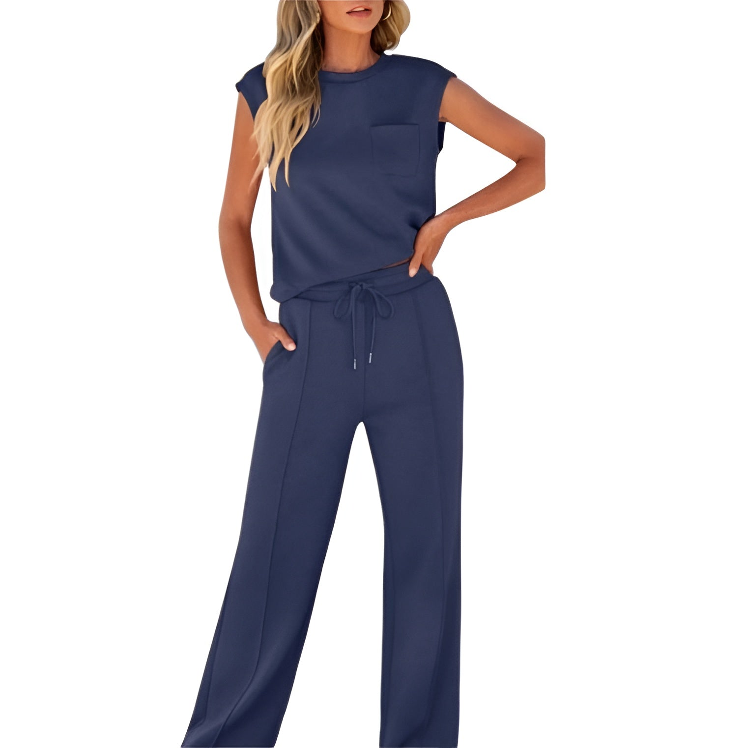 Icone™ StylishSet: Stylisches, Bequemes Top Ohne Ärmel Und Hose Im Set