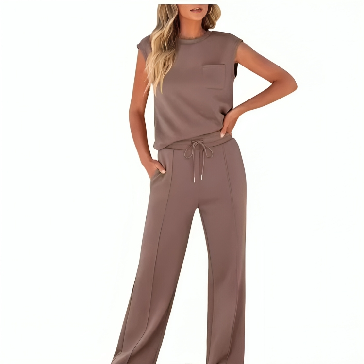 Icone™ StylishSet: Stylisches, Bequemes Top Ohne Ärmel Und Hose Im Set