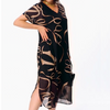 Icone™ FlowyDress: Zweilagiges V-Ausschnitt Fließendes Maxikleid