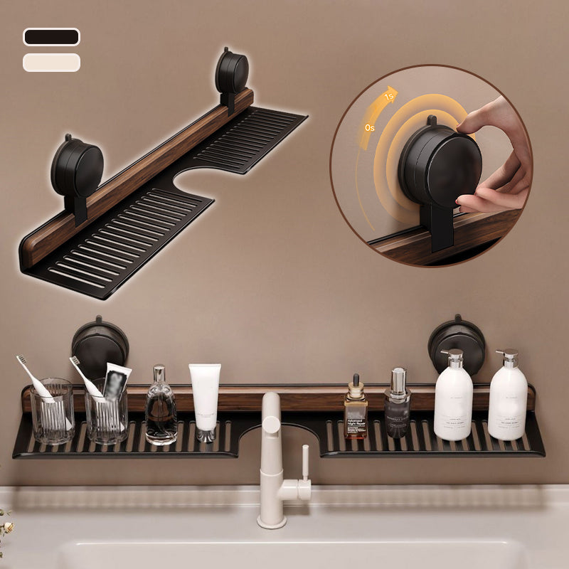 GlideHold® BathroomRack™: Modernes Absaugung Badezimmer Regal Mit U-Nut Design