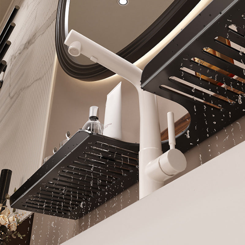 GlideHold® BathroomRack™: Modernes Absaugung Badezimmer Regal Mit U-Nut Design