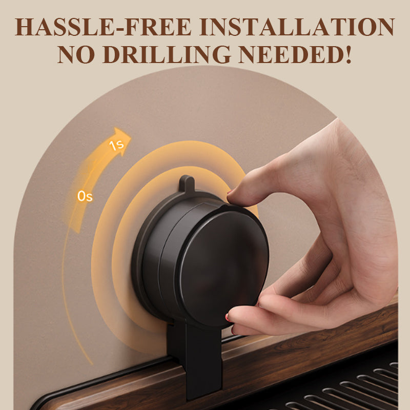 GlideHold® BathroomRack™: Modernes Absaugung Badezimmer Regal Mit U-Nut Design