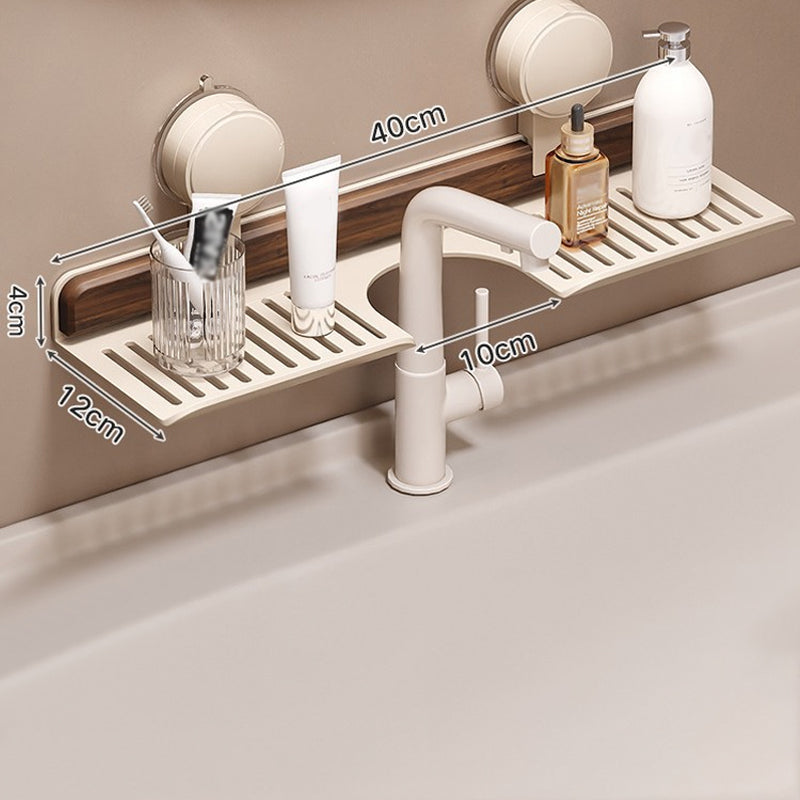 GlideHold® BathroomRack™: Modernes Absaugung Badezimmer Regal Mit U-Nut Design