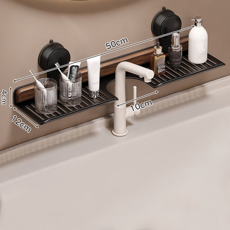 GlideHold® BathroomRack™: Modernes Absaugung Badezimmer Regal Mit U-Nut Design