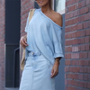 Icone™ FashionSet: Stilvolles Schulterfrei Top Und Jeansrock