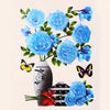 FloralSticker 2+2 GRATIS: Elegant Haus Dekor Selbstklebend Blumen Aufkleber