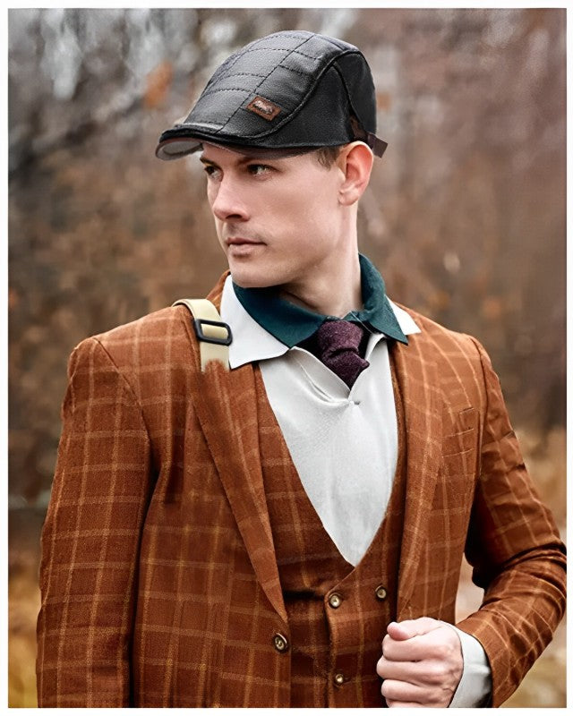 Icone™ EliteHat - Hochwertig Trendy Leder-Baskenmütze